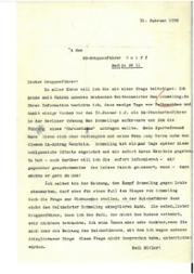 Schreiben von SS-Oberführer Hans Hinkel an SS-Gruppenführer Wolff vom 11. Februar 1938