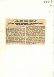 Meldung von Globereuter, New York, 7. Juni 1941 