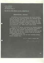 Eidesstattliche Erklärung von Alfred Herzfeld, Brüssel, 21. Oktober 1946