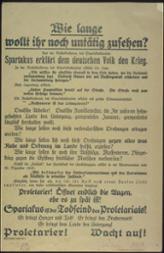 Plakat zur Gründung der KPD, Januar 1919
