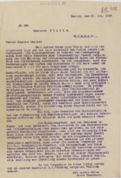 Brief Thälmanns an Stalin, 23. Oktober 1927