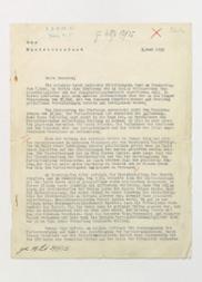 Rundschreiben von Otto Wels als SPD-Parteivorstand vom 3. Juni 1933 