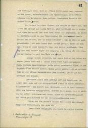 "Prozeß Harden", Manuskript (Abschrift), insg. 15 Seiten (Seite 4)
