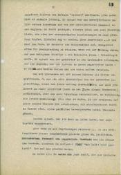 "Prozeß Harden", Manuskript (Abschrift), insg. 15 Seiten (Seite 11)