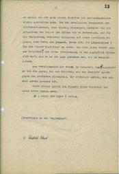 "Prozeß Harden", Manuskript (Abschrift), insg. 15 Seiten (Seite 15)