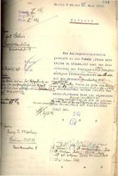 Schreiben an die Preisträger Boehm und Matthey.