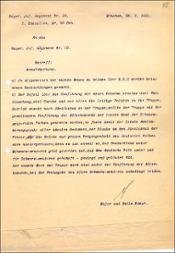 Monatsbericht des I. Bataillons, Februar 1921