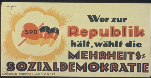 Wahlplakat der SPD zur Reichstagswahl im Juni 1920