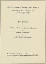 Programm zu den Feierlichkeiten anlässlich des Verfassungstages 1921