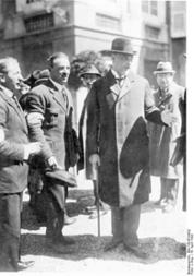 Außenminister Walter Rathenau, 1922, in Rapallo (?)