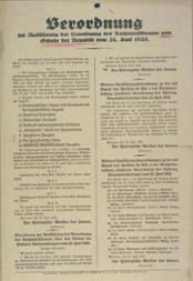 Verordnung des thüringischen Ministers des Innern zur Ausführung der Verordnung des Reichspräsidenten zum Schutz der Republik vom 24. Juni 1922