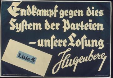 Wahlplakat der DNVP, ca. 1919/1933