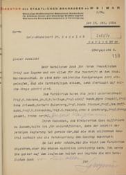 Schreiben von Walter Gropius an Dr. Edwin Redslob vom 16. Okt. 1924