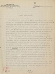 Schreiben von Walter Gropius an den Reichskunstwart Dr. Edwin Redslob vom 13. Jan. 1920 mit der Bitte um Unterstützung