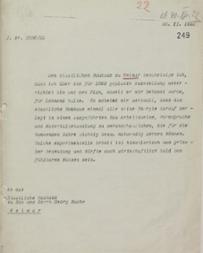 Schreiben von Dr. Edwin Redslob an Georg Muche vom 30. Nov. 1922 zur Unterstützung der geplanten Bauhaus-Woche