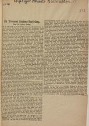 Artikel über die Bauhaus-Ausstellung von Dr. Egbert Delpy, Leipziger Neueste Nachrichten, Aug. 1923