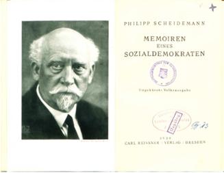 Philipp Scheidemann: Memoiren eines Sozialdemokraten