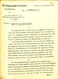 Schreiben des Reichsministers des Innern an die Reichsminister und den Preußischen Minister des Innern vom 10. Februar 1930