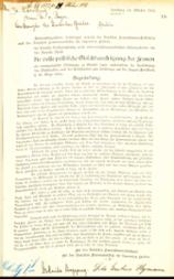 Eingabe des deutschen Frauenstimmrechtsbundes und des Deutsche Frauenausschusses für dauernden Frieden an den Vizekanzler Friedrich von Payer vom 24. Oktober 1918