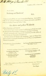 Eingabe an den Reichstag und den Bundesrat von den sozialdemokratischen Frauen Frankfurts und dem Verband Frankfurter Frauenvereine vom Oktober 1918