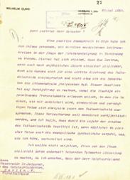 Auszug aus einem Brief von Wilhelm Cuno (parteiloser Politiker, von November 1922 bis August 1923 deutscher Reichskanzler) vom 28. Mai 1926 an den Staatssekretär Dr. Meissner.