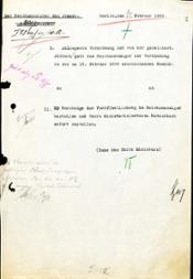 Zulassung des Volksentscheides durch den Reichsminister des Innern, Wilhelm Külz, gemäß Verordnung.