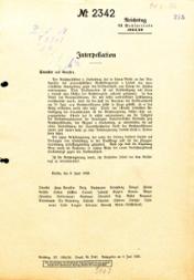 Interpellation von Walter Stoecker (deutscher Politiker und seit 1924 Vorsitzender der KPD-Fraktion im Reichstag) und Genossen an den Reichstag vom 8. Juni 1926.