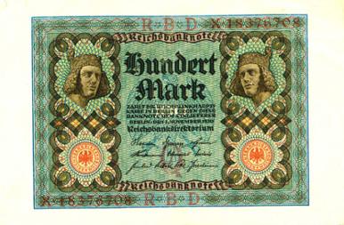Reichsbanknote 100 Mark,1. November 1920