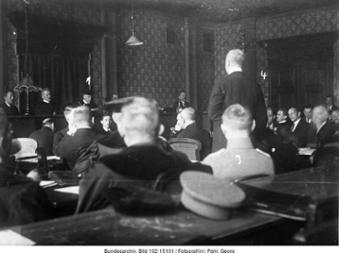 Hochverrats-Prozess gegen Hitler und Ludendorff in München, Februar/März 1924