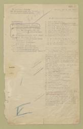 Protokoll der Eröffnungssitzung im Verfahren vor dem Gericht des Garde-Kavallerie-Schützen-Korps, mit Nennung der Richter und der Angeklagten