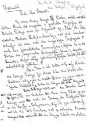 Handschriftlicher Entwurf eines Briefes von Waldemar Pabst an den Verleger Dr. Heinrich Seewald von Anfang 1969