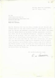 Brief von O. v. Arnim an das Zentralsekretariat der SED vom 12.1.1949 