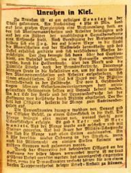 Kieler Zeitung vom 4. November 1918