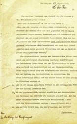 Schreiben von Mitarbeitern des Reichsarchivs an die Leitung des Reichsarchivs vom 12. August 1921, S. 1