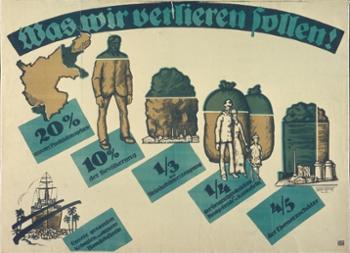 Plakat zu den Bedingungen des Versailler Vertrages, Hrsg. unbekannt, Mai 1919