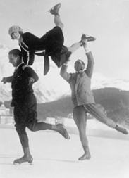 Akrobatik auf dem Eis, St. Moritz, 1932