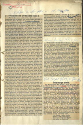 Zeitungsausschnitte zur Reichstagswahl 1912