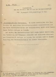 Auszug aus dem Protokoll der Sitzung des Reichsministeriums vom 11. August 1919 