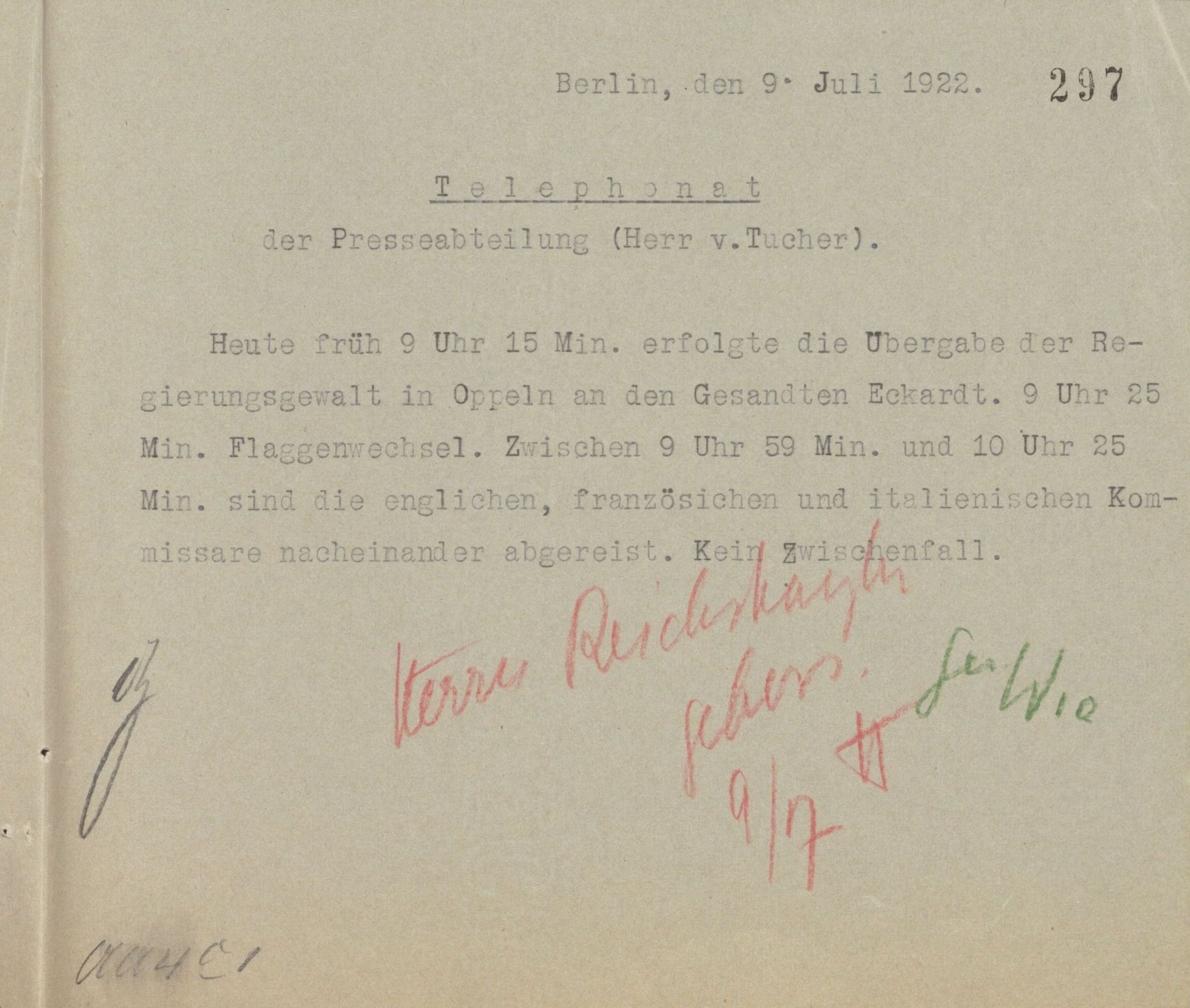 Bundesarchiv Internet - Abtretung Ostoberschlesiens