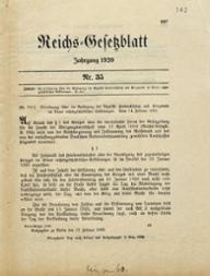 "Verordnung über die Auslegung der Begriffe Friedensschluß und Kriegsende im Sinne rechtsgeschäftlicher Erklärungen" vom 14. Februar 1920, RGBl. [Jahrgang 1920] S. 237