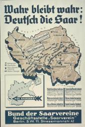 Werbeplakat des Bundes der Saarvereine, ca. 1919/1933