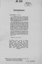 Interpellation des SPD-Politikers Dr. Rudolf Breitscheid u.a. an den Reichstag vom 9. Januar 1933 zur Besetzung der Mandschurei durch Japan