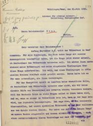 Schreiben von Hermann Röchling, Geschäftsführere der Völklinger Hütte, an Reichskanzler Cuno vom 21. Juli 1923, S. 1