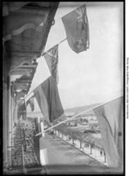 Versammlung des Völkerbunds in Genf: Fahnen der teilnehmenden Länder, März 1926
