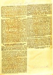 Zusammenfassung der Sitzung der Nationalversammlung vom 19. Februar 1919 (Ausschnitt) im Berliner Tageblatt vom 20. Februar 1919