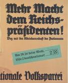Wahlkampfplakat der DNVP